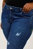 Picture of CURVY GIRL RIPPED JEANS DENIM BLUE
